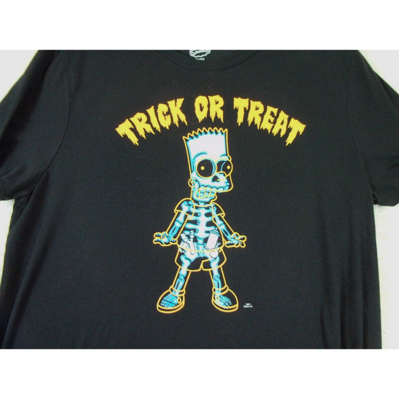 The Simpsons Shirt Adult Mens Large Black Short Sleeve‎ Trick Or Treat - Picture 6 of 8